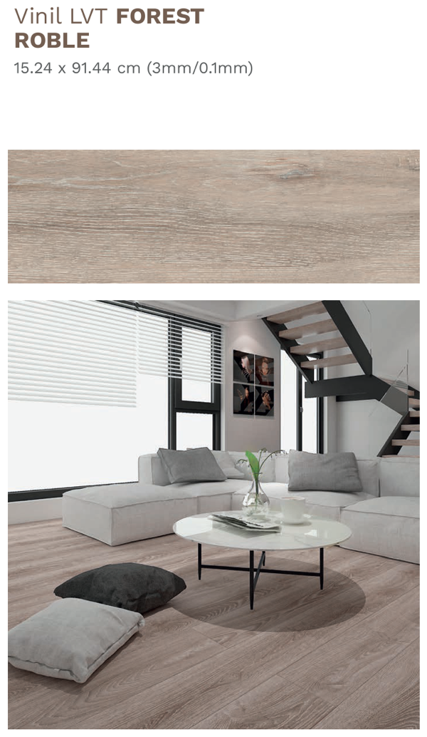 Vinil LVT FOREST ROBLE — Pisos · Distribuidora CJC