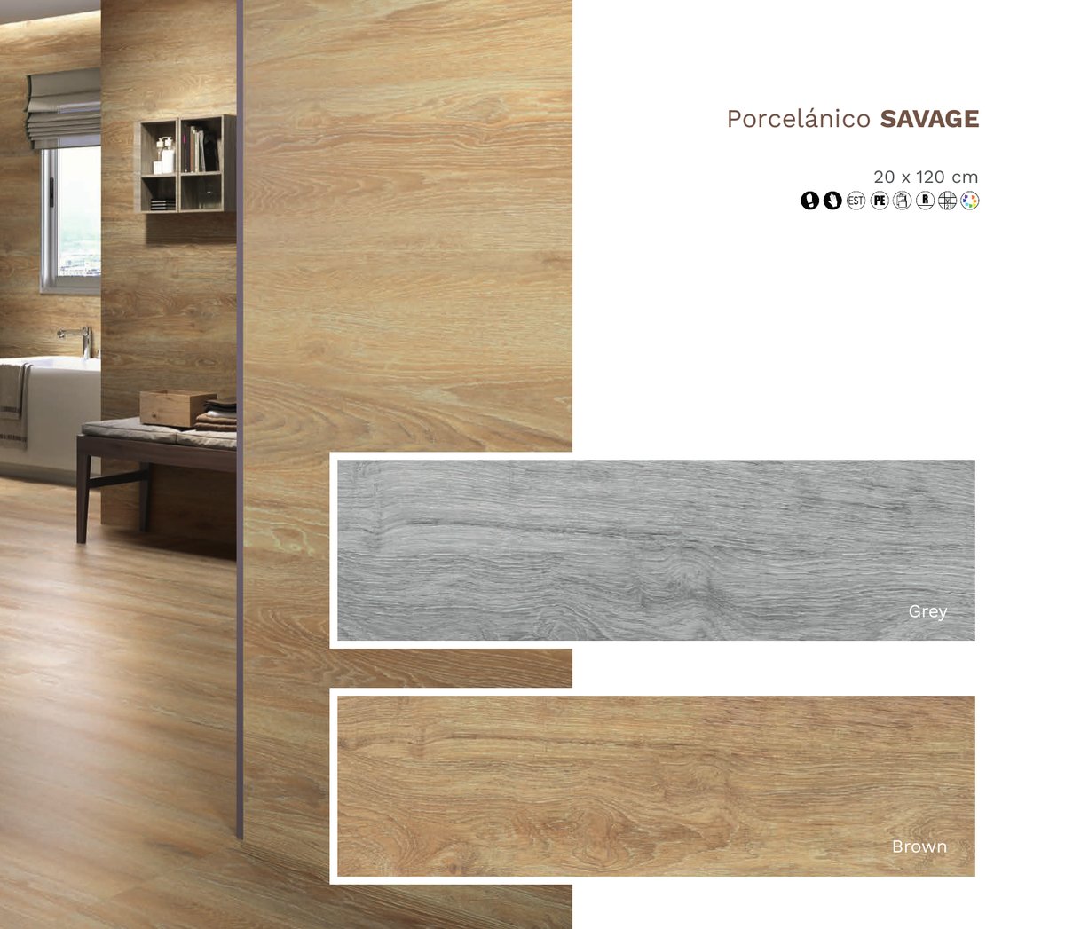 Porcelánico SAVAGE Grey — Porcelanatos · Distribuidora CJC