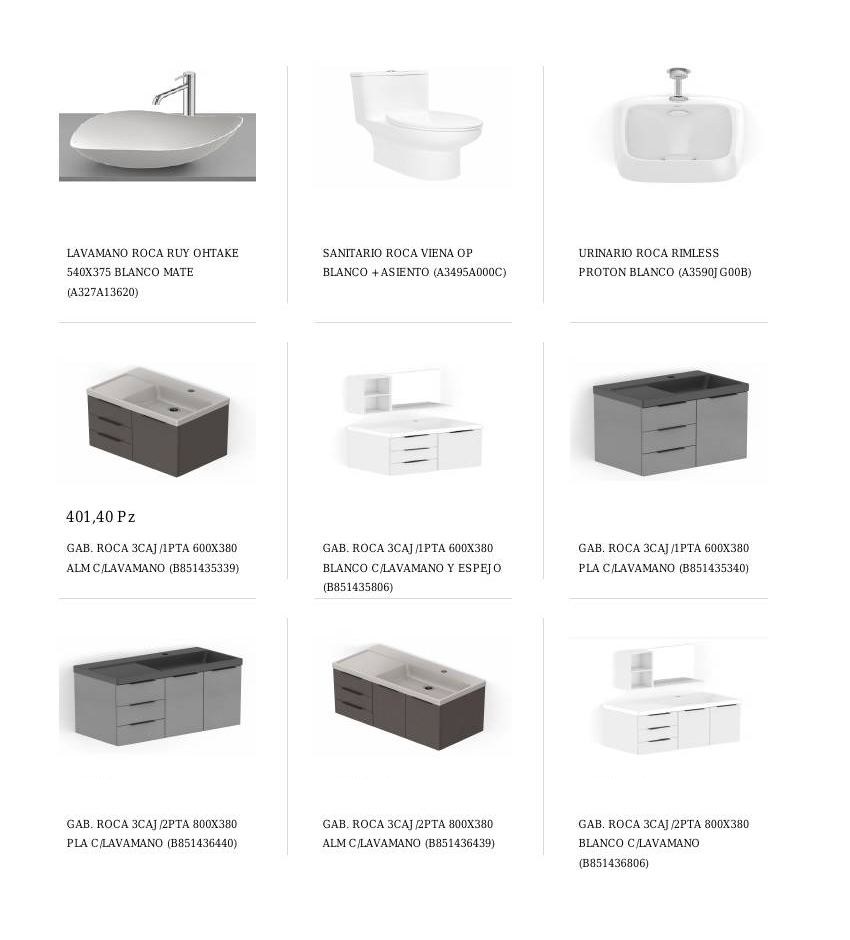 Gab. Roca 3Caj/1Pta 600X380 Alm C/Lavamano (B851435339) — Muebles · Distribuidora CJC