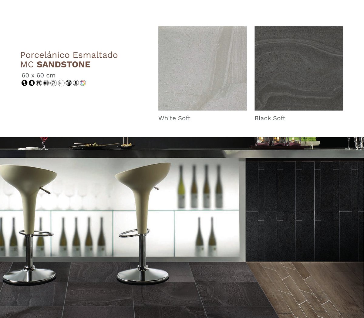 Porcelánico Esmaltado MC SANDSTONE White Soft — Porcelanatos · Distribuidora CJC